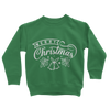 Merry Christmas White Classic Kids Sweatshirt