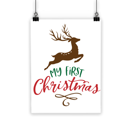 My First Christmas Colour Classic Poster - DirectlyPersonalised