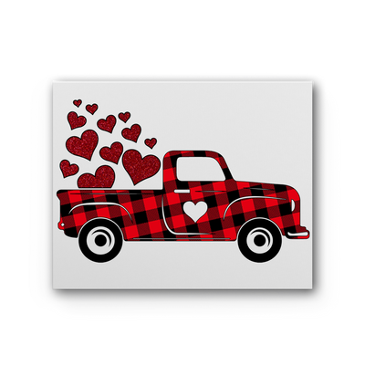 Love Truck Premium Stretched Canvas