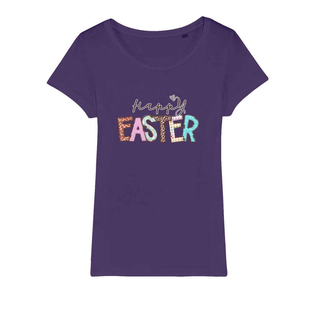 Happy Easter Organic Jersey Womens T-Shirt - DirectlyPersonalised