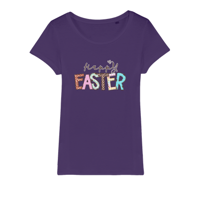 Happy Easter Organic Jersey Womens T-Shirt - DirectlyPersonalised