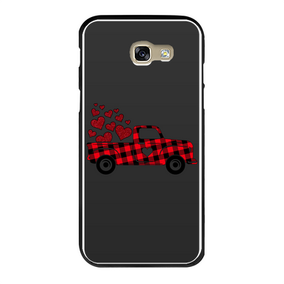 Love Truck Back Printed Black Hard Phone Case