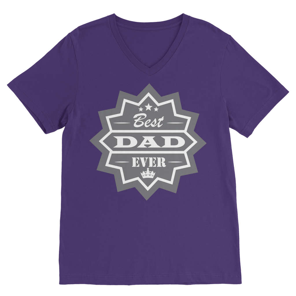 Best Dad Ever Classic V-Neck T-Shirt - DirectlyPersonalised