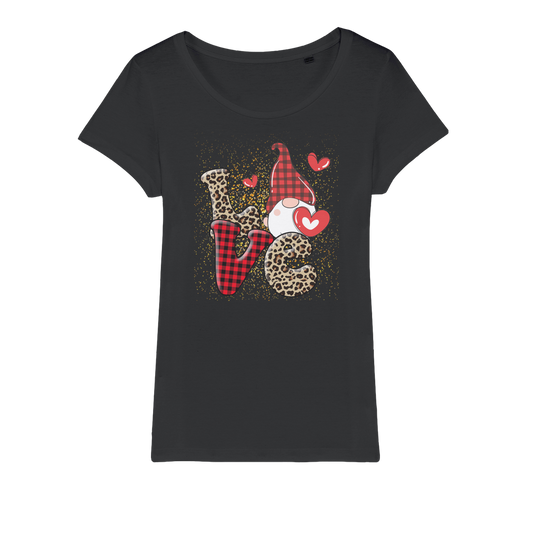 Ladies Valentine Design Organic Jersey Womens T-Shirt - DirectlyPersonalised