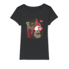 Ladies Valentine Design Organic Jersey Womens T-Shirt