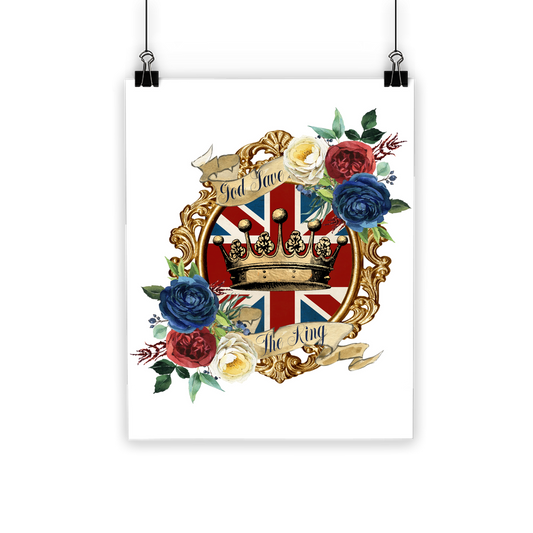 GOD SAVE THE KING Classic Poster - DirectlyPersonalised