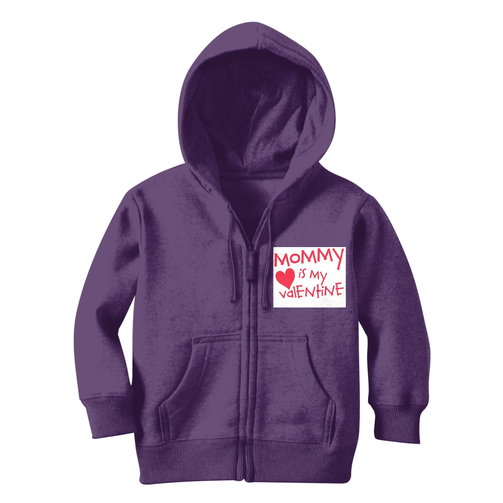 Mummys Valentine Classic Kids Zip Hoodie - DirectlyPersonalised