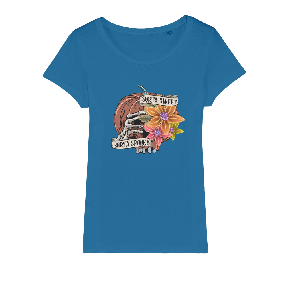 SORTA SWEET - SORTA SPOOKY Organic Jersey Womens T-Shirt - DirectlyPersonalised