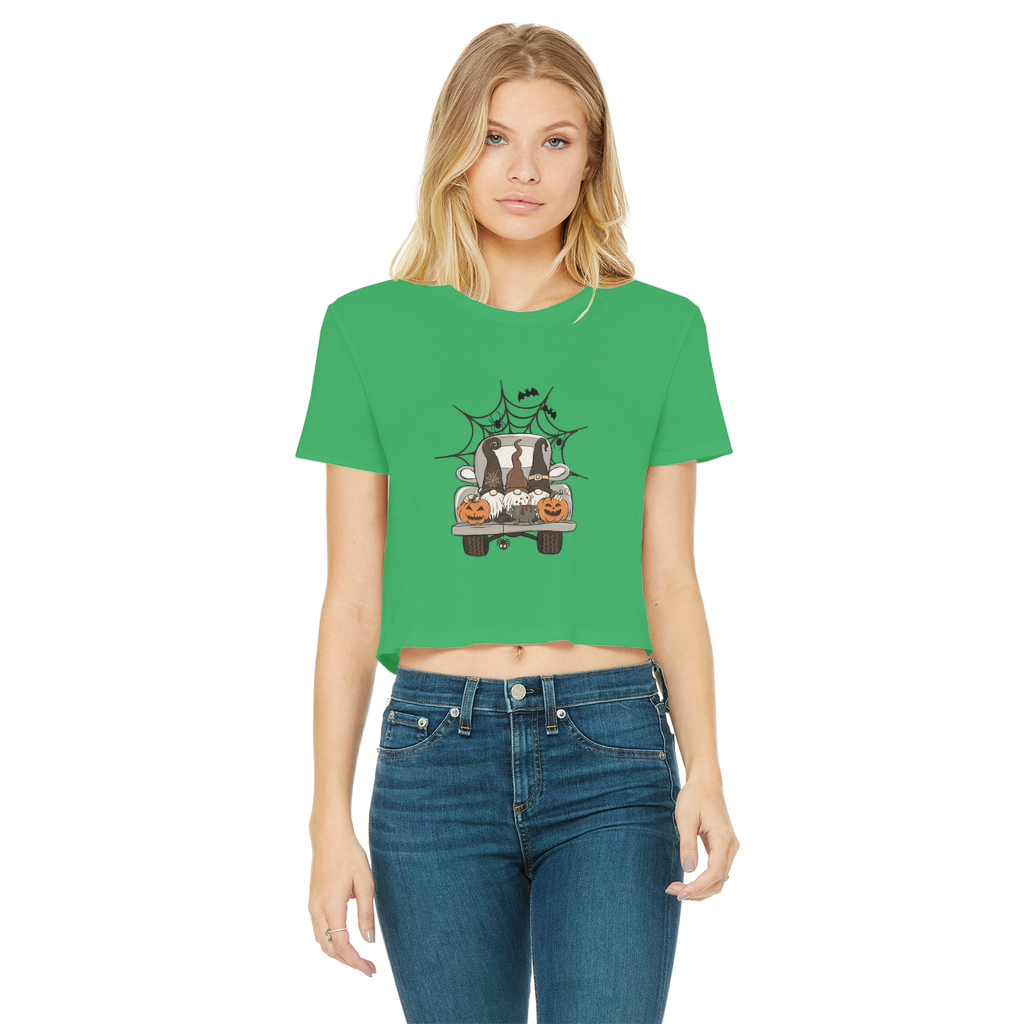 LETS GET SPOOKY Classic Women's Cropped Raw Edge T-Shirt - DirectlyPersonalised