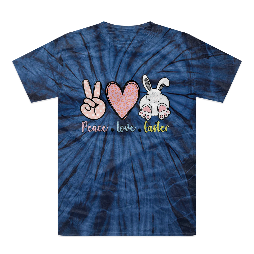 PEACE LOVE EASTER Tonal Spider Tie-Dye T-Shirt - DirectlyPersonalised
