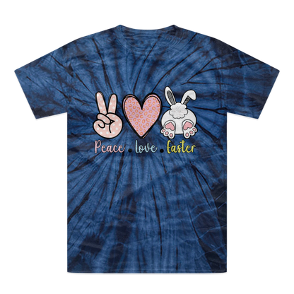 PEACE LOVE EASTER Tonal Spider Tie-Dye T-Shirt - DirectlyPersonalised