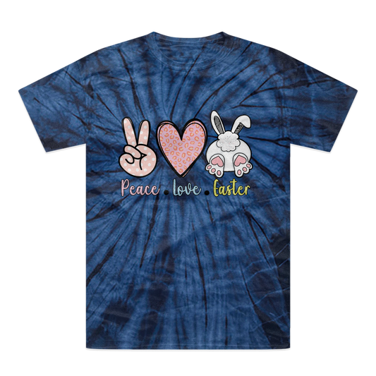 PEACE LOVE EASTER Tonal Spider Tie-Dye T-Shirt - DirectlyPersonalised