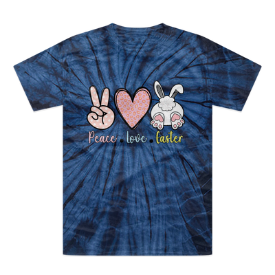 PEACE LOVE EASTER Tonal Spider Tie-Dye T-Shirt