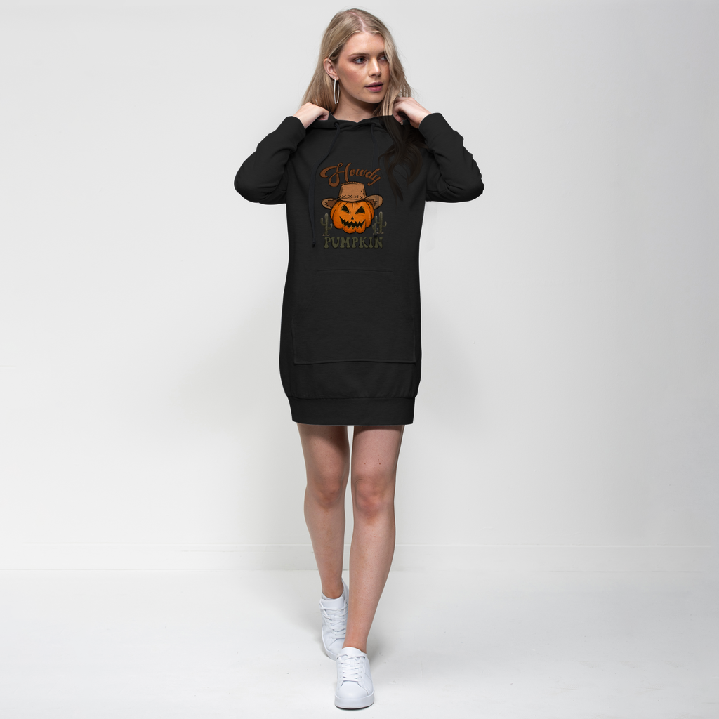 HOWDY PUMPKIN Premium Adult Hoodie Dress - DirectlyPersonalised