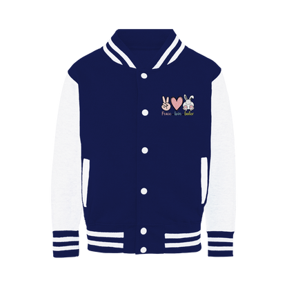 PEACE LOVE EASTER Varsity Jacket - DirectlyPersonalised