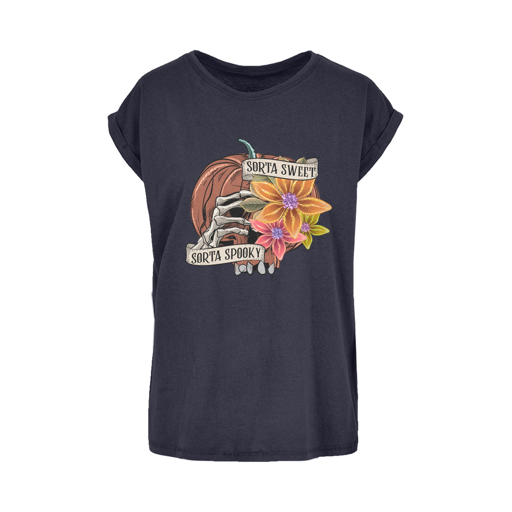 SORTA SWEET - SORTA SPOOKY Women's Extended Shoulder T-Shirt XS-5XL - DirectlyPersonalised