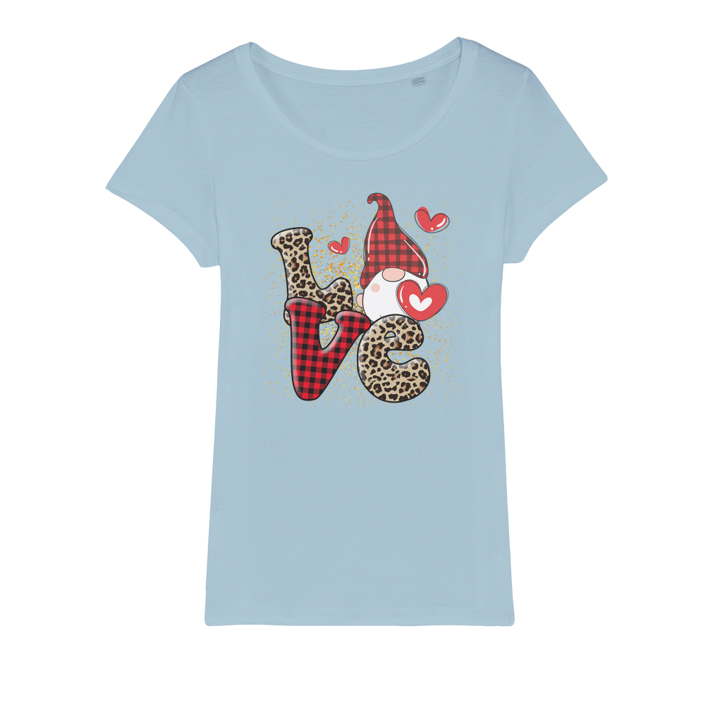 Ladies Valentine Design Organic Jersey Womens T-Shirt - DirectlyPersonalised