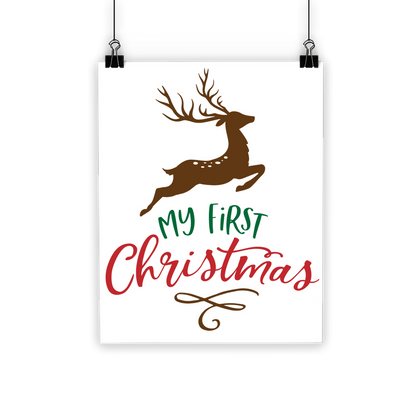 My First Christmas Colour Classic Poster - DirectlyPersonalised