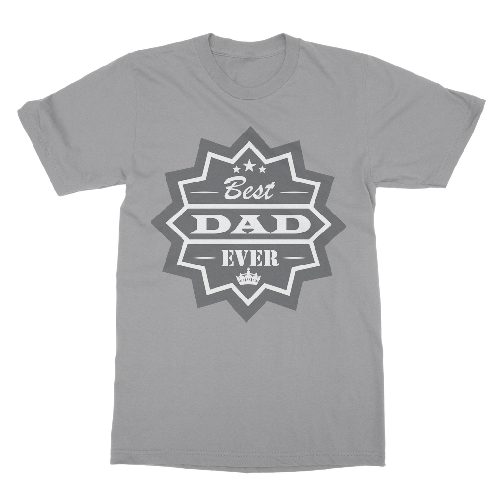 Best Dad Ever Classic Heavy Cotton Adult T-Shirt - DirectlyPersonalised