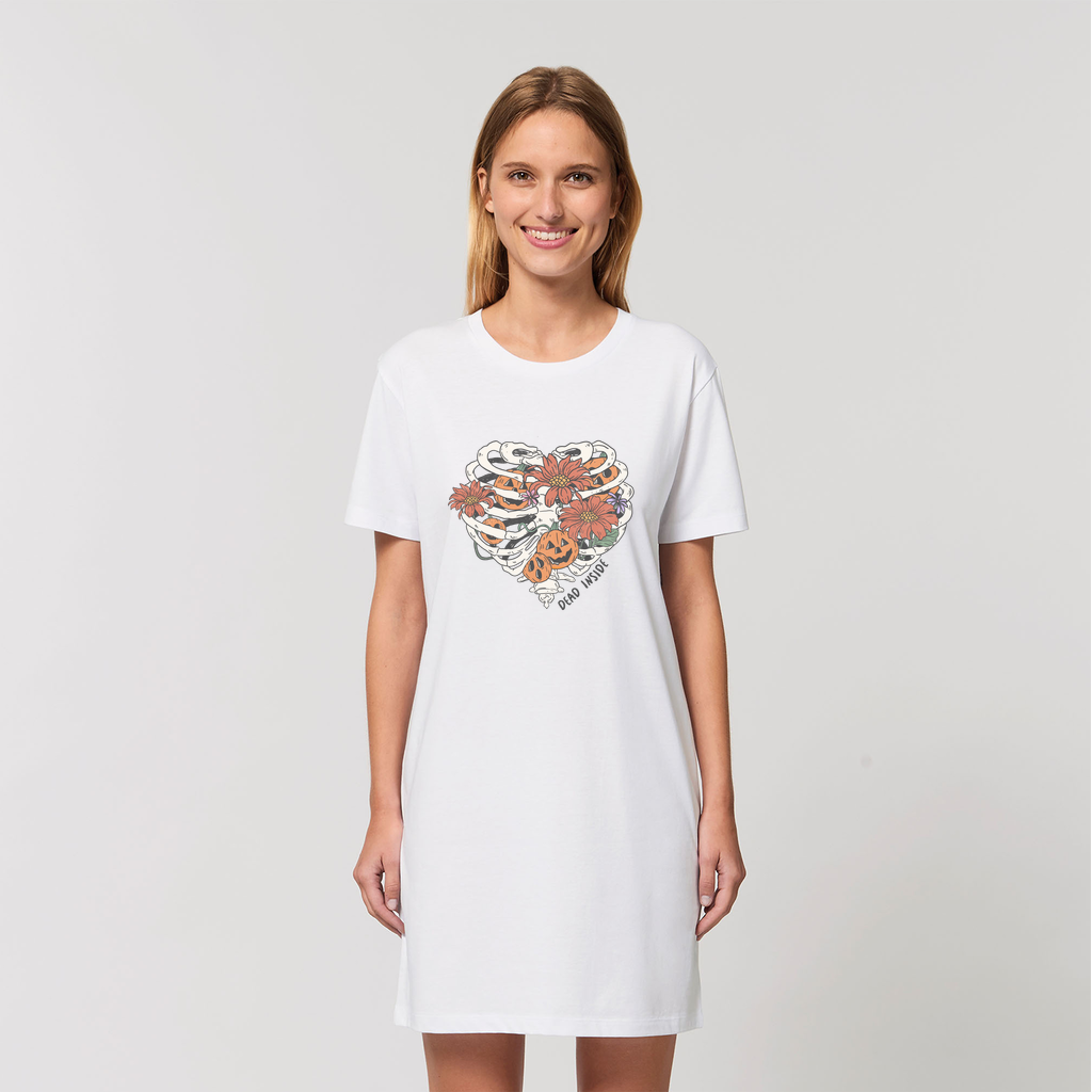 RIB CAGE Organic T-Shirt Dress - DirectlyPersonalised