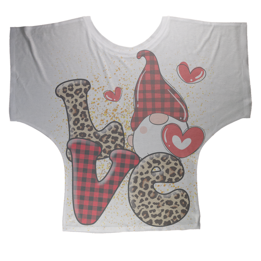 Ladies Valentine Design Sublimation Batwing Top - DirectlyPersonalised