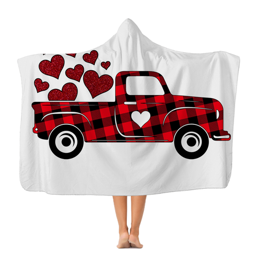 Love Truck Premium Adult Hooded Blanket - DirectlyPersonalised