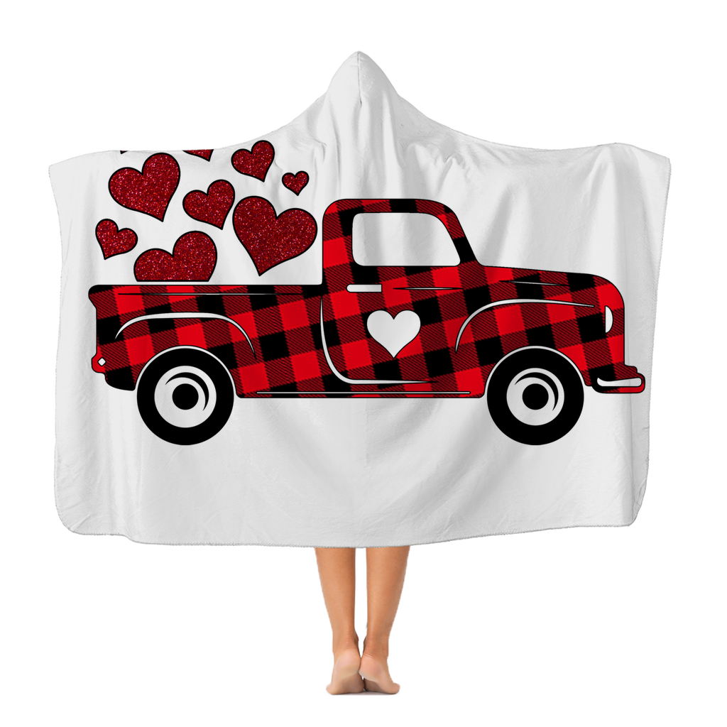 Love Truck Premium Adult Hooded Blanket