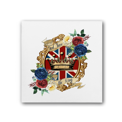 GOD SAVE THE KING Premium Stretched Canvas - DirectlyPersonalised