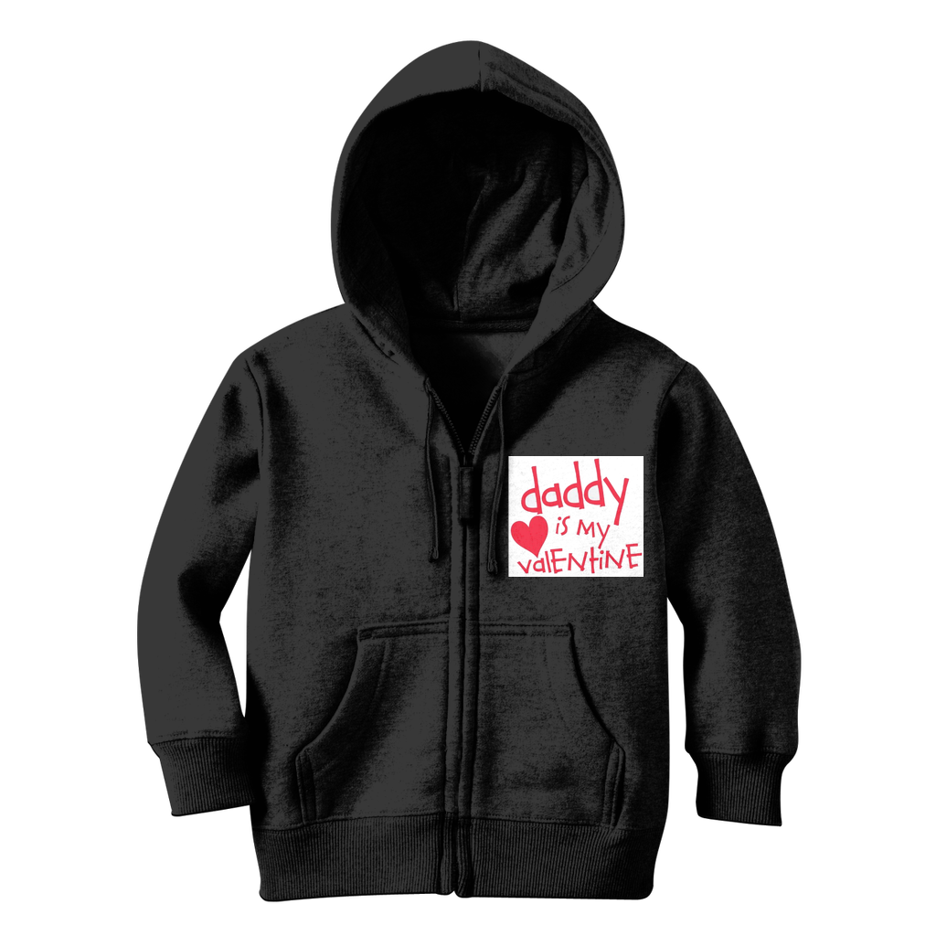 Daddy's my Valentine Classic Kids Zip Hoodie - DirectlyPersonalised