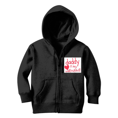 Daddy's my Valentine Classic Kids Zip Hoodie