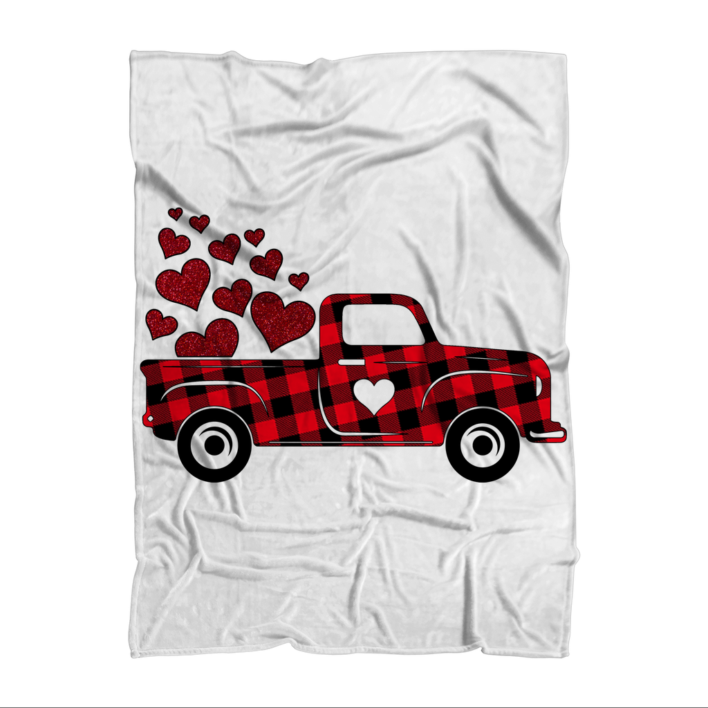 Love Truck Sublimation Throw Blanket - DirectlyPersonalised