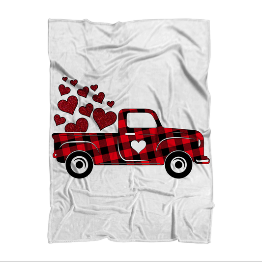 Love Truck Sublimation Throw Blanket - DirectlyPersonalised