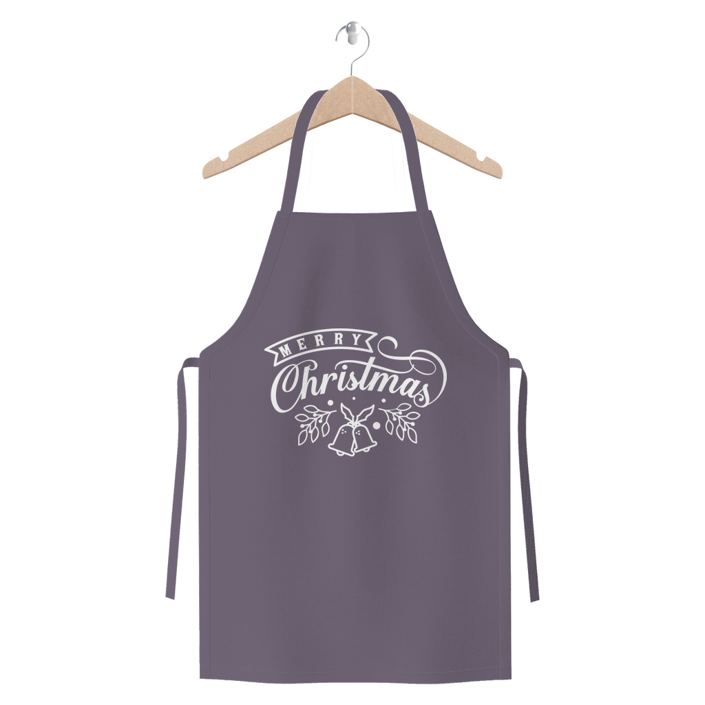 Merry Christmas White Premium Jersey Apron
