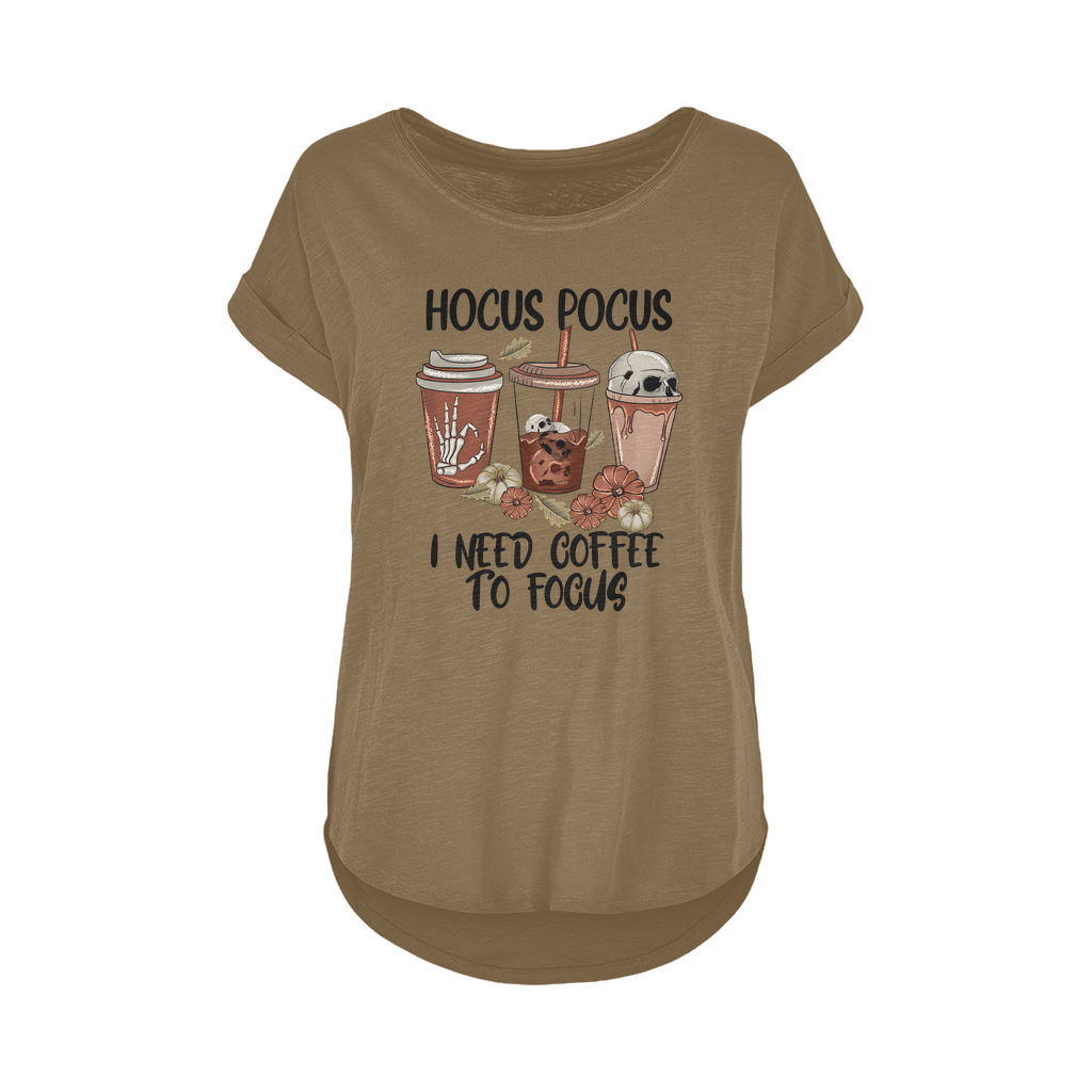 HOCUS POCUS -COFFEE DESIGN Women's Long Slub T-Shirt XS-5XL - DirectlyPersonalised