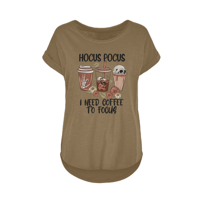 HOCUS POCUS -COFFEE DESIGN Women's Long Slub T-Shirt XS-5XL - DirectlyPersonalised