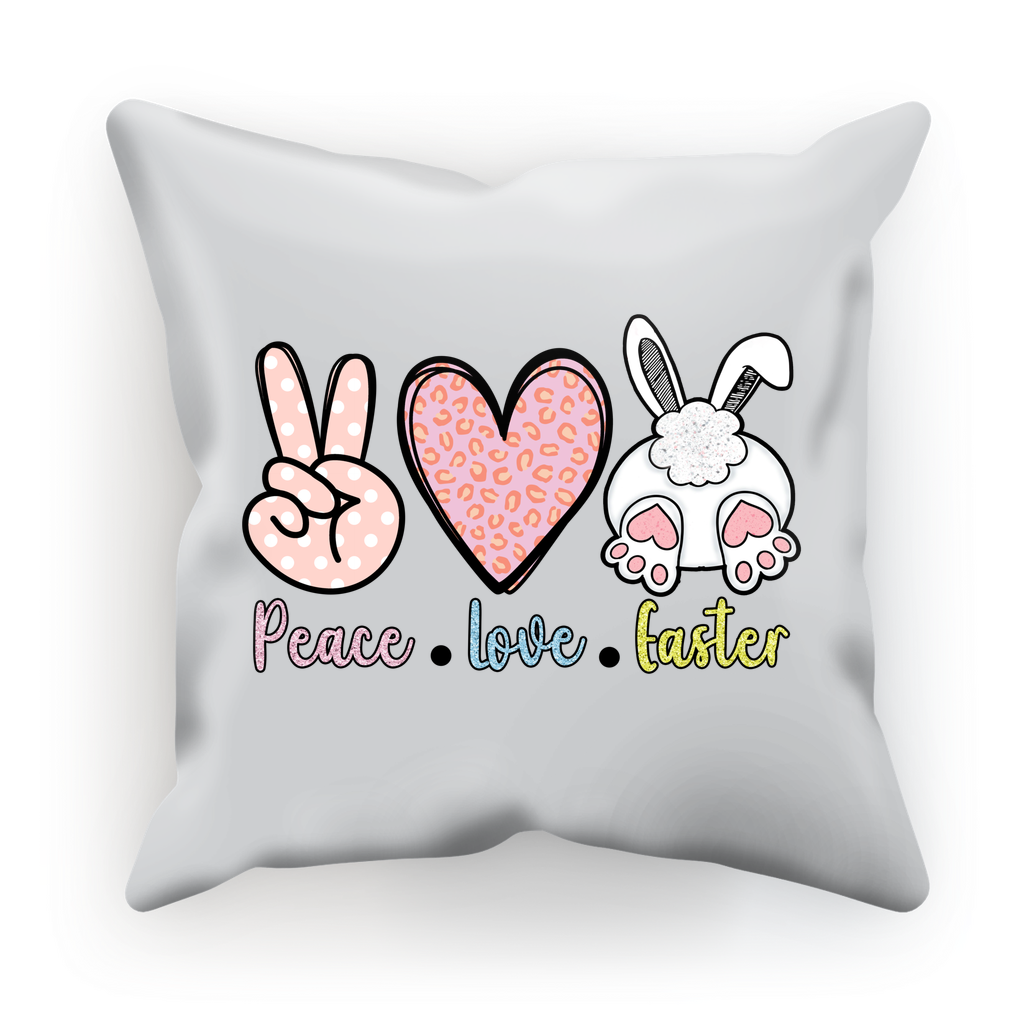 PEACE LOVE EASTER Sublimation Cushion Cover - DirectlyPersonalised