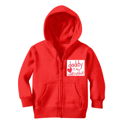 Daddy's my Valentine Classic Kids Zip Hoodie - DirectlyPersonalised
