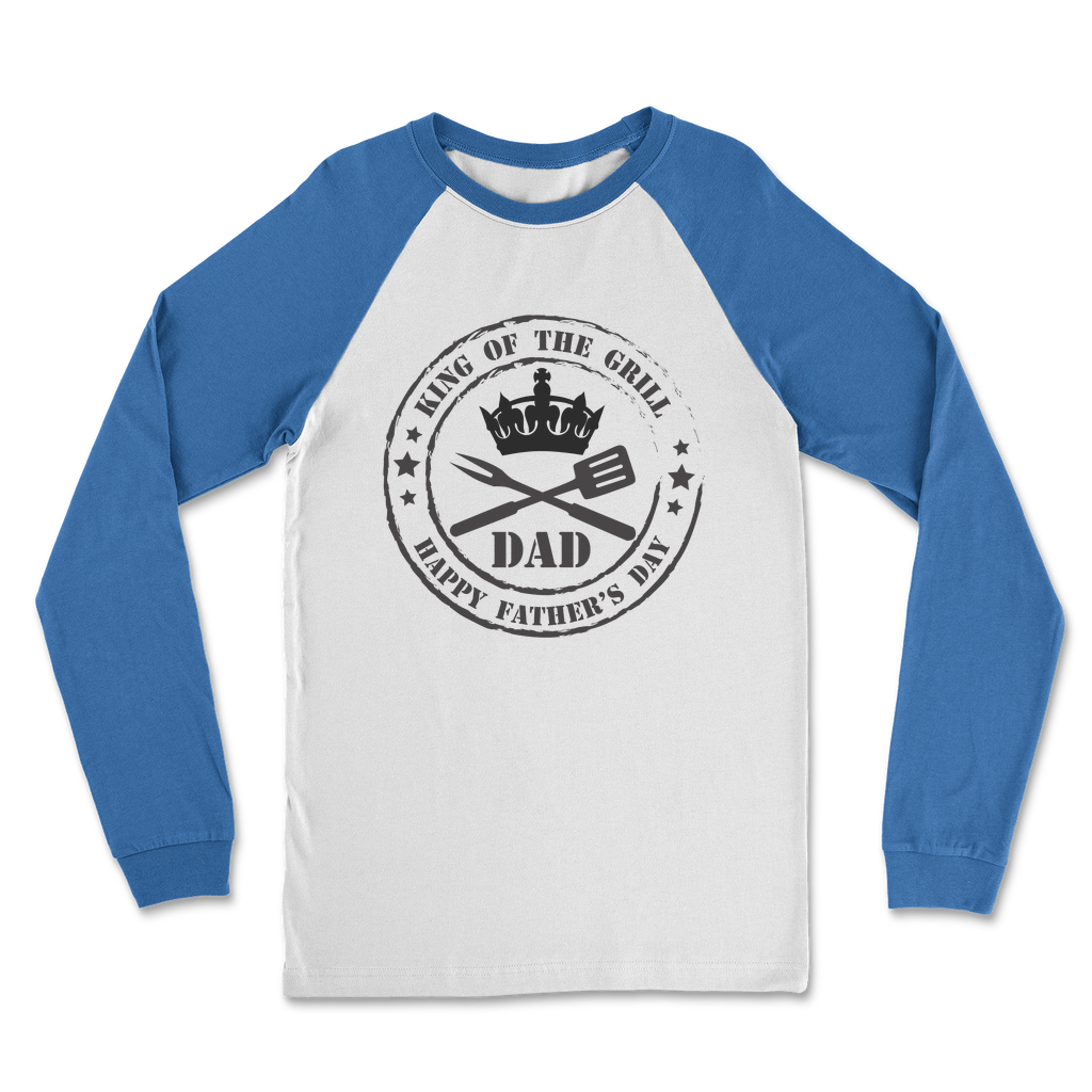 King of the Grill Classic Raglan Long Sleeve Shirt - DirectlyPersonalised