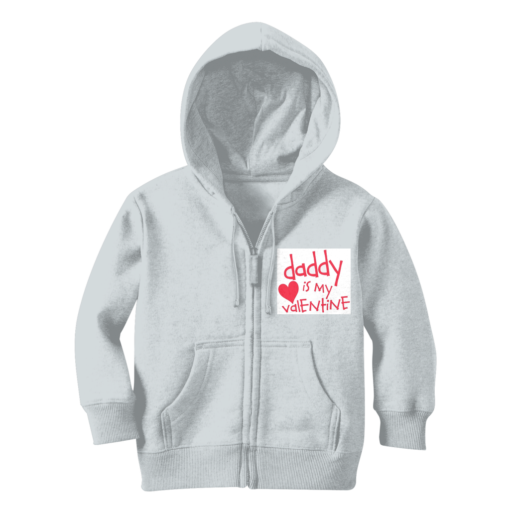 Daddy's my Valentine Classic Kids Zip Hoodie - DirectlyPersonalised