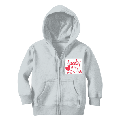 Daddy's my Valentine Classic Kids Zip Hoodie - DirectlyPersonalised
