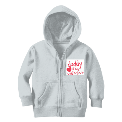 Daddy's my Valentine Classic Kids Zip Hoodie