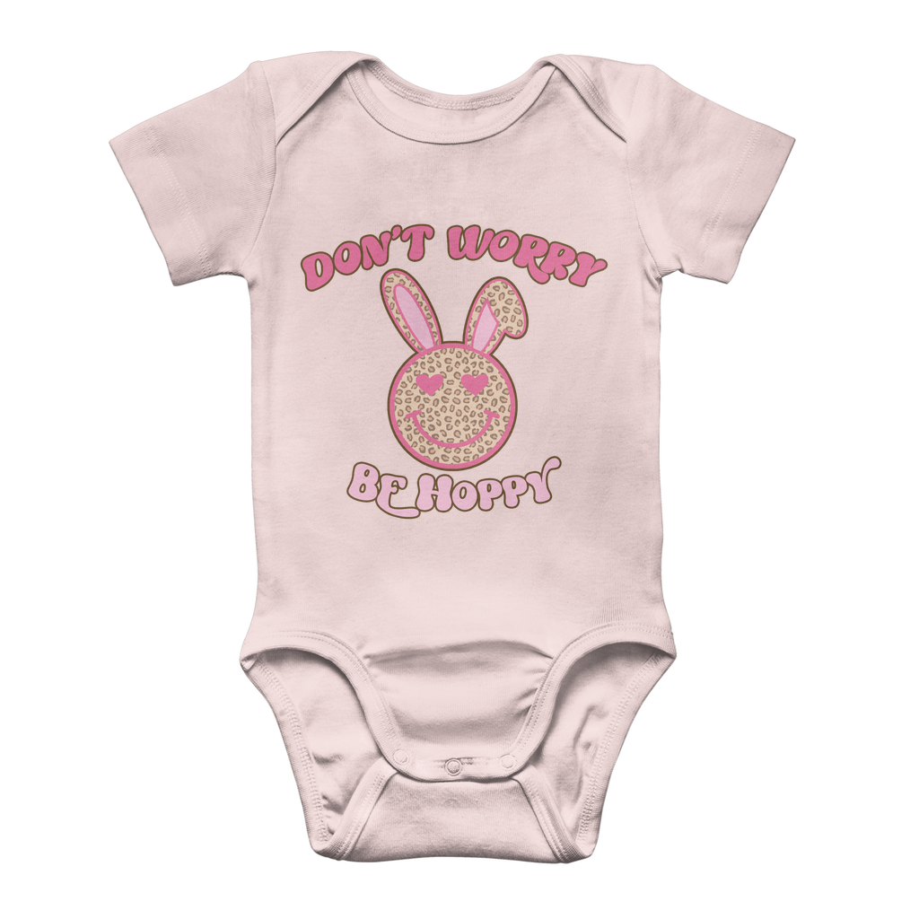 Don't worry be 'happy' Classic Baby Onesie Bodysuit - DirectlyPersonalised