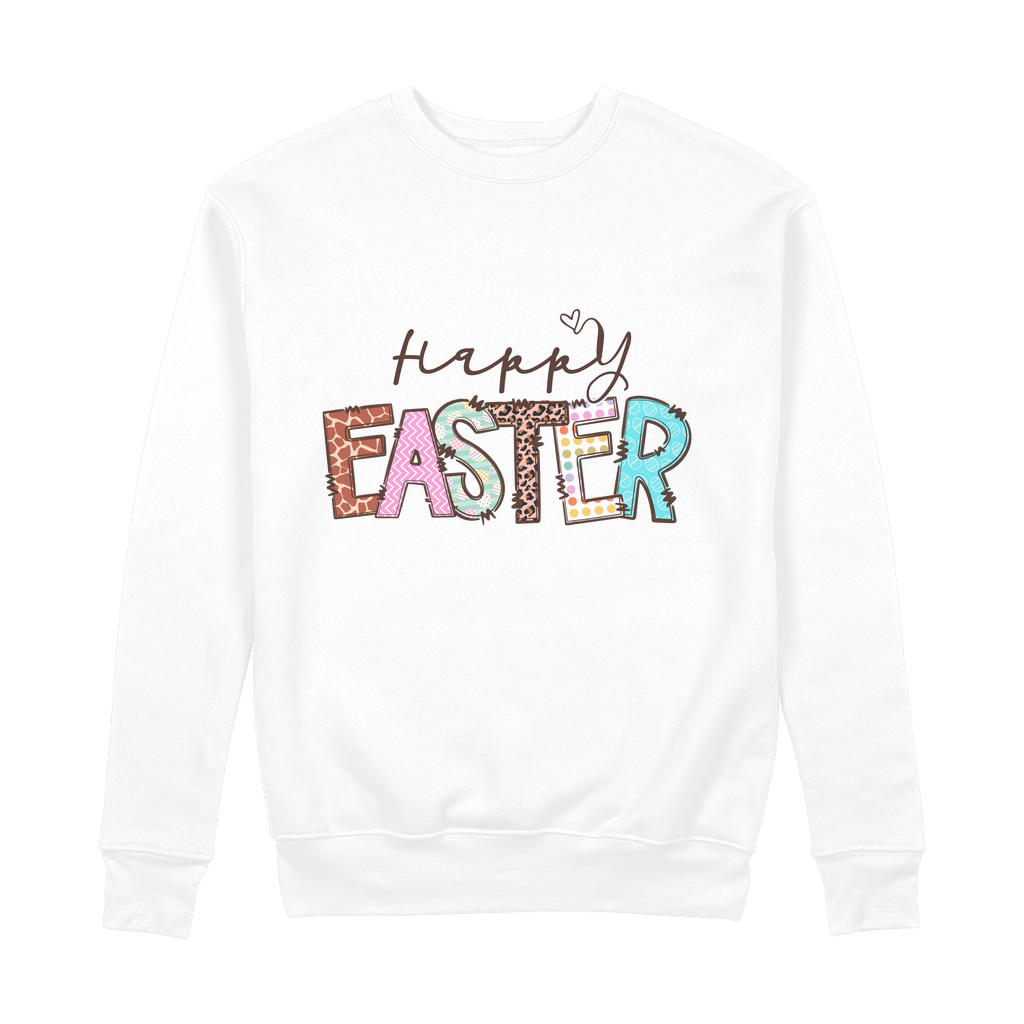 Happy Easter 100% Organic Cotton Sweatshirt - DirectlyPersonalised