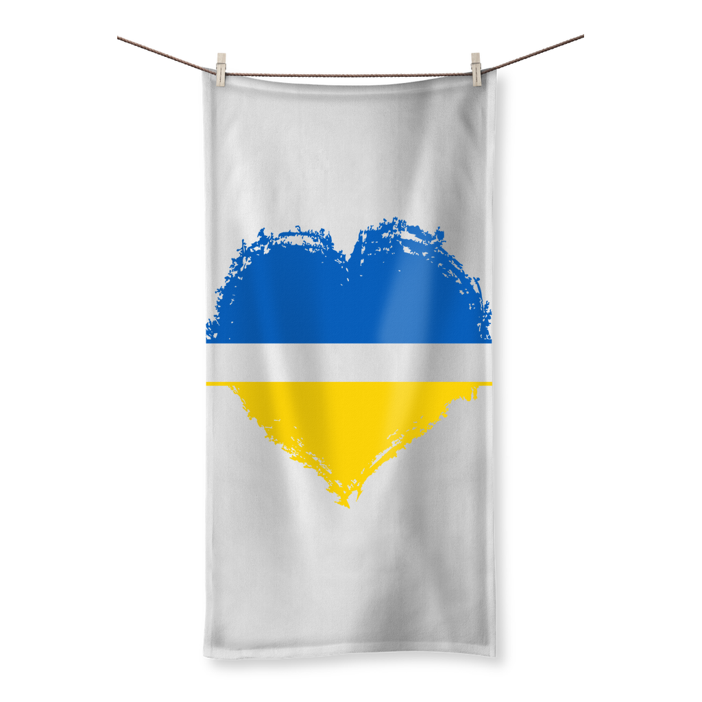 HEARTS WITH UKRAINE Sublimation All Over Towel - DirectlyPersonalised