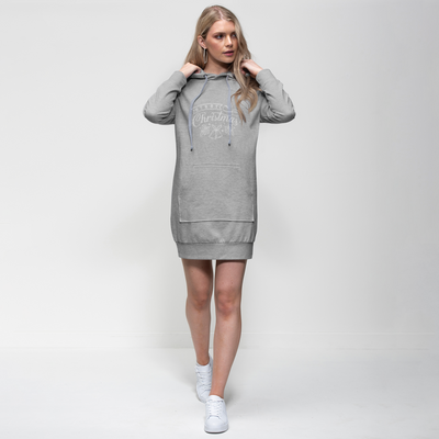 Merry Christmas White Premium Adult Hoodie Dress