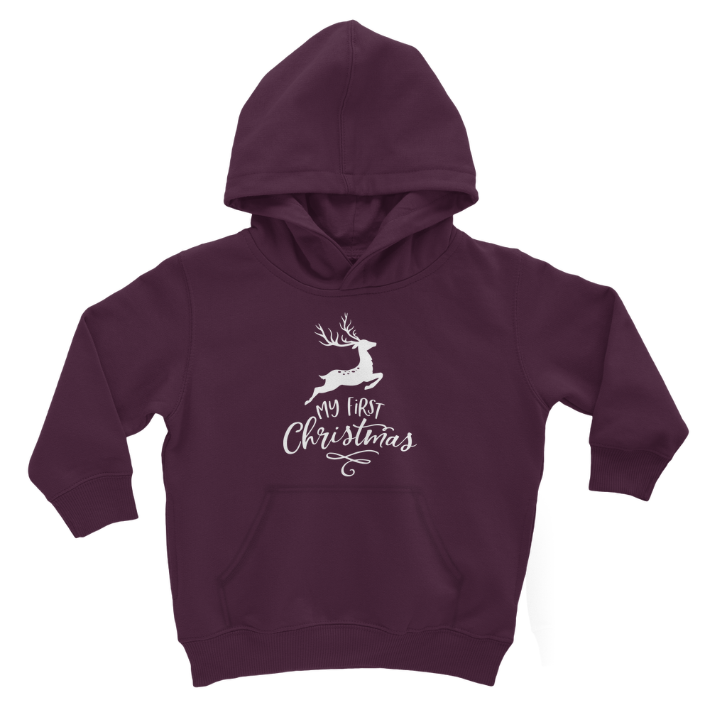 My First Christmas White Classic Kids Hoodie - DirectlyPersonalised