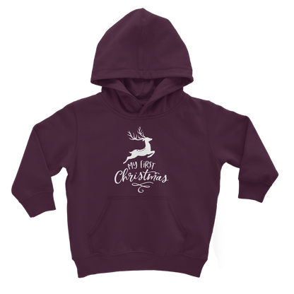 My First Christmas White Classic Kids Hoodie - DirectlyPersonalised