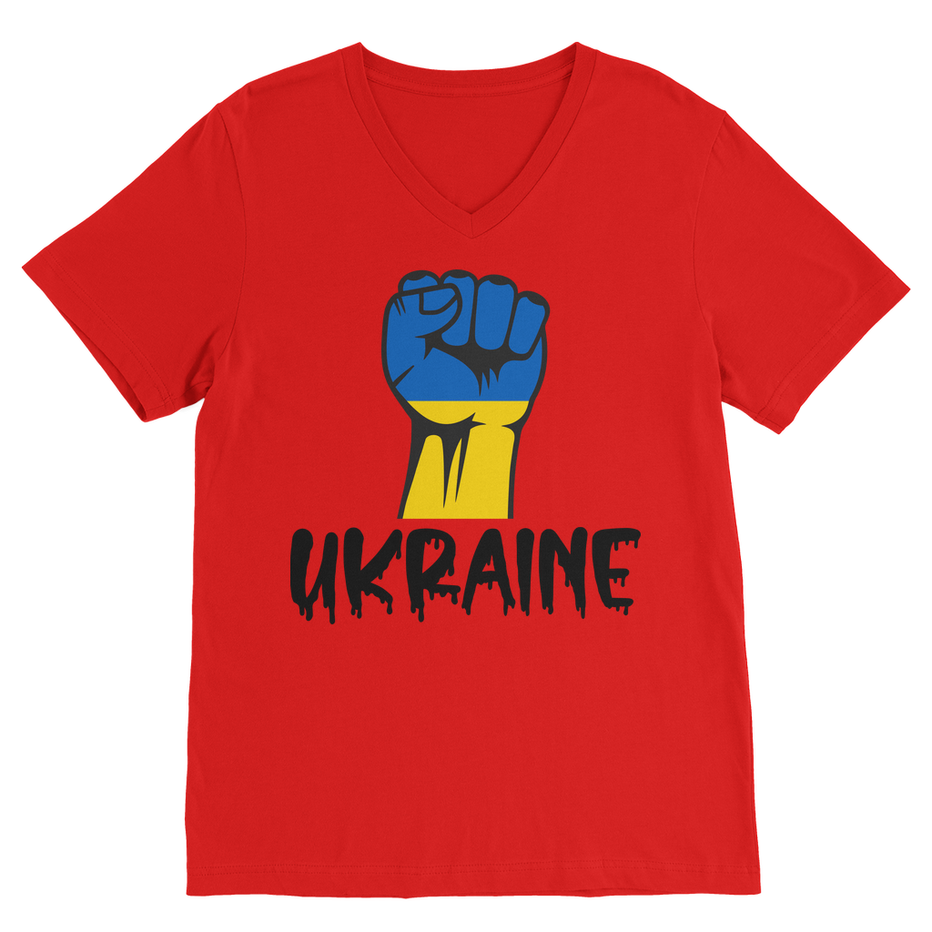 STAND FOR UKRAINE Classic V-Neck T-Shirt - DirectlyPersonalised