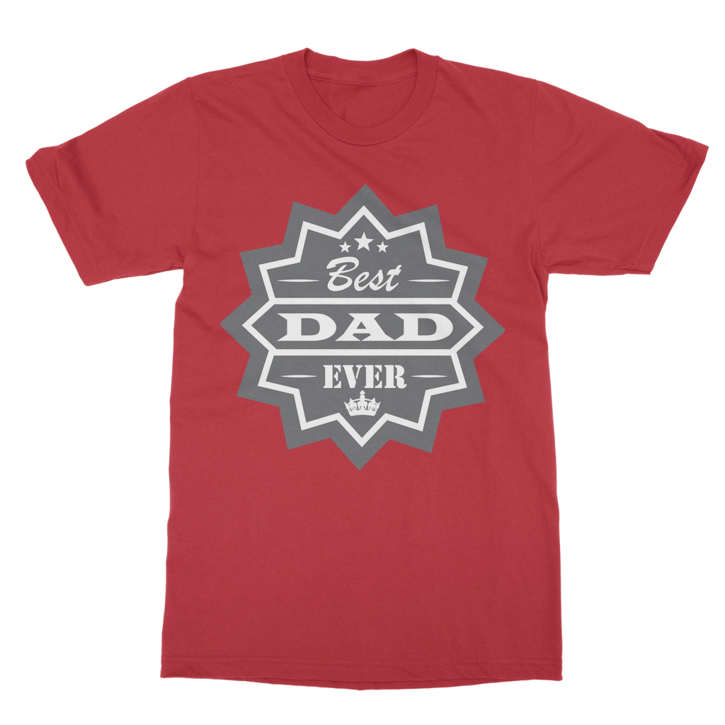 Best Dad Ever Classic Heavy Cotton Adult T-Shirt - DirectlyPersonalised
