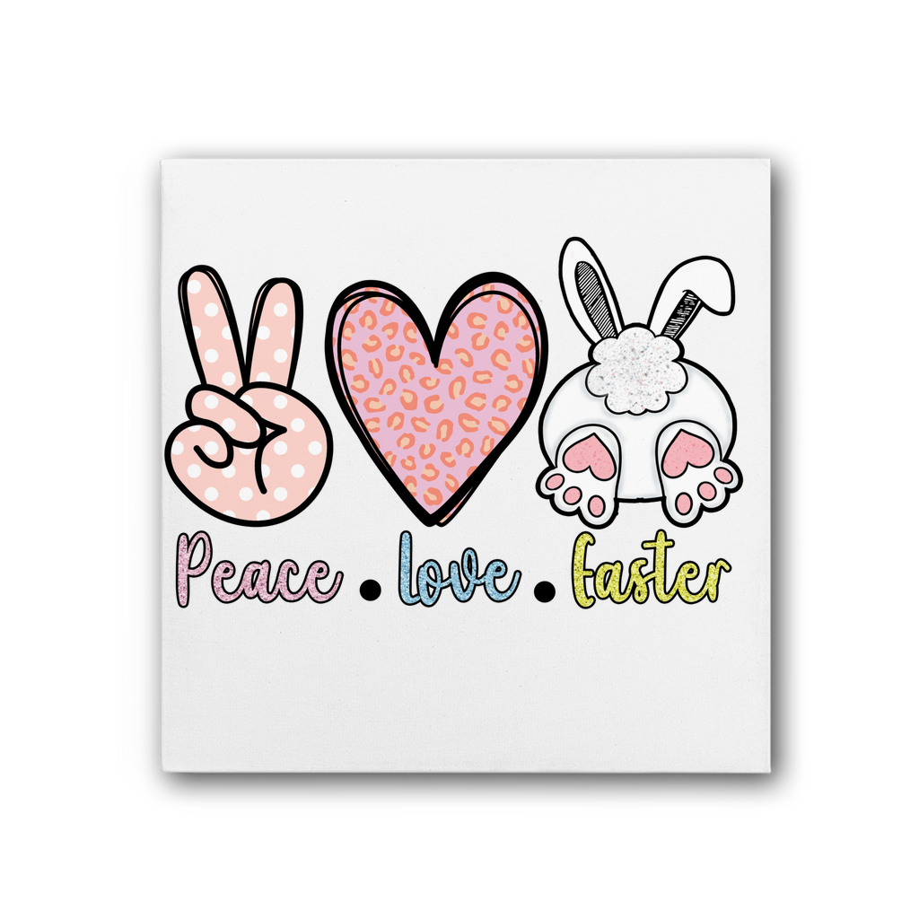 PEACE LOVE EASTER Premium Stretched Canvas - DirectlyPersonalised
